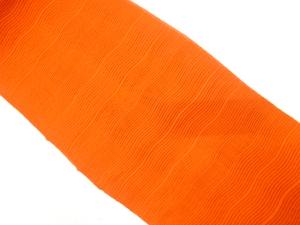 絽綴れ　よろけ横段模様織り出し　名古屋帯